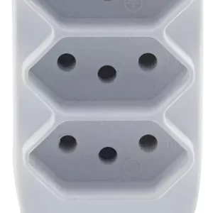 Benjamim Tripolar 4 Entradas 10a Bivolt Branco C/ Imetro