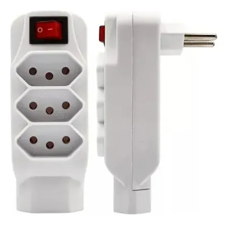 Filtro Adaptador Benjamin 4 Saídas 10a Bivolt C/ Interruptor