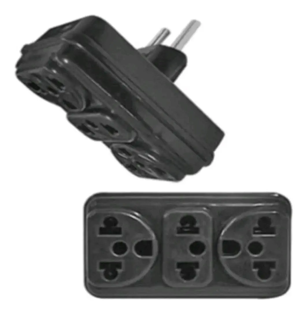 Kit 50 Adaptador Tomada T Benjamin Triplo - Imagem 3