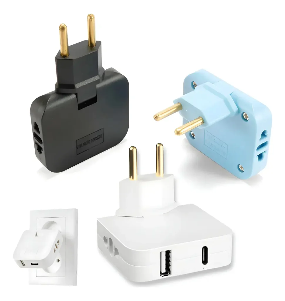Benjamin T Articulado Tomada Universal 10a Com 2 Entradas Ad 127/220v