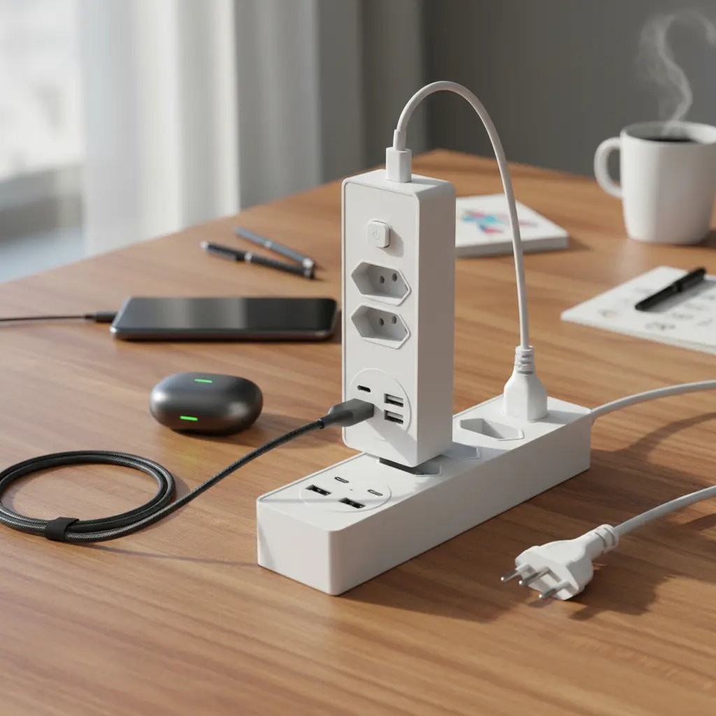 Filtro de Linha Inova Cases com 3 Tomadas e 2 USB C, Protetor de Surto Bivolt - Imagem 8