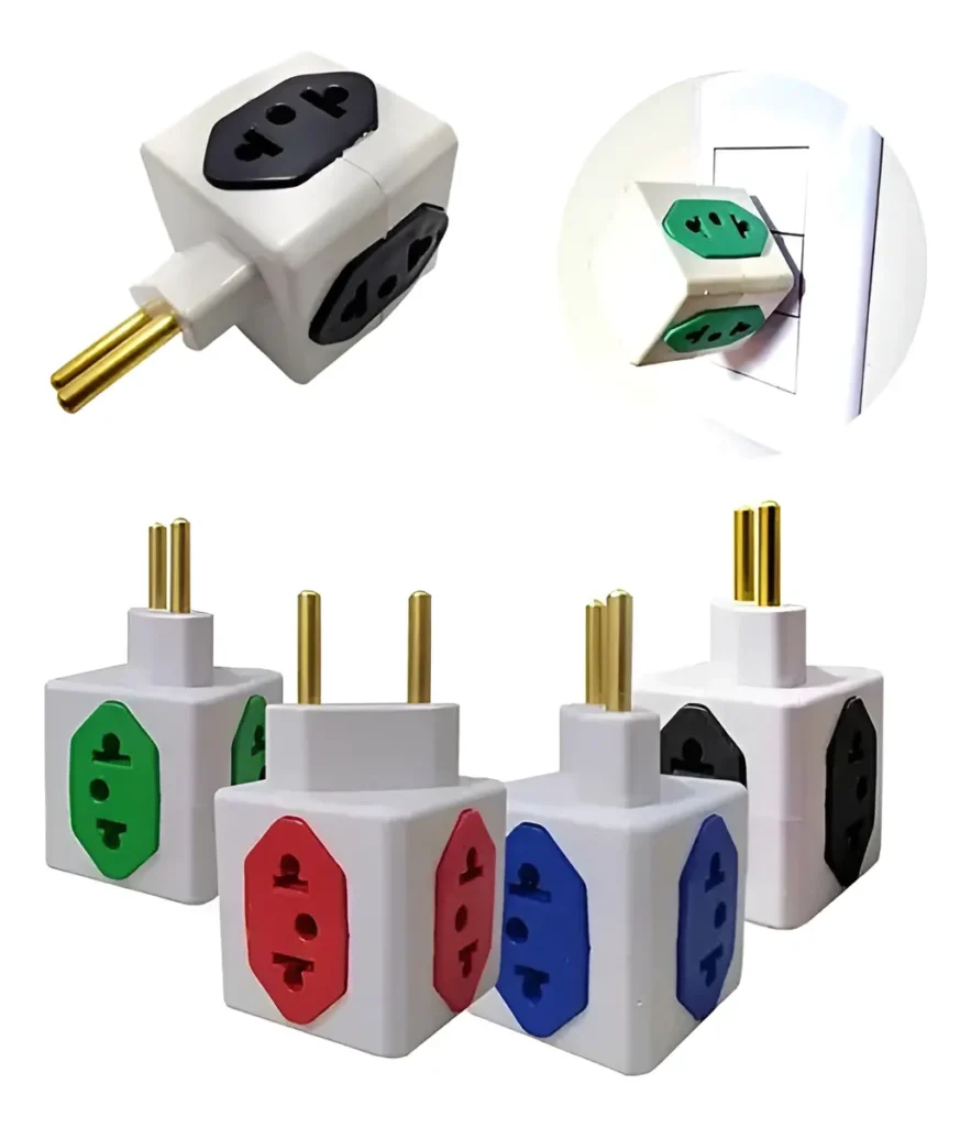 Adaptador De Tomada Cubo 10/20a 110/220v Kit Com 100 Peças