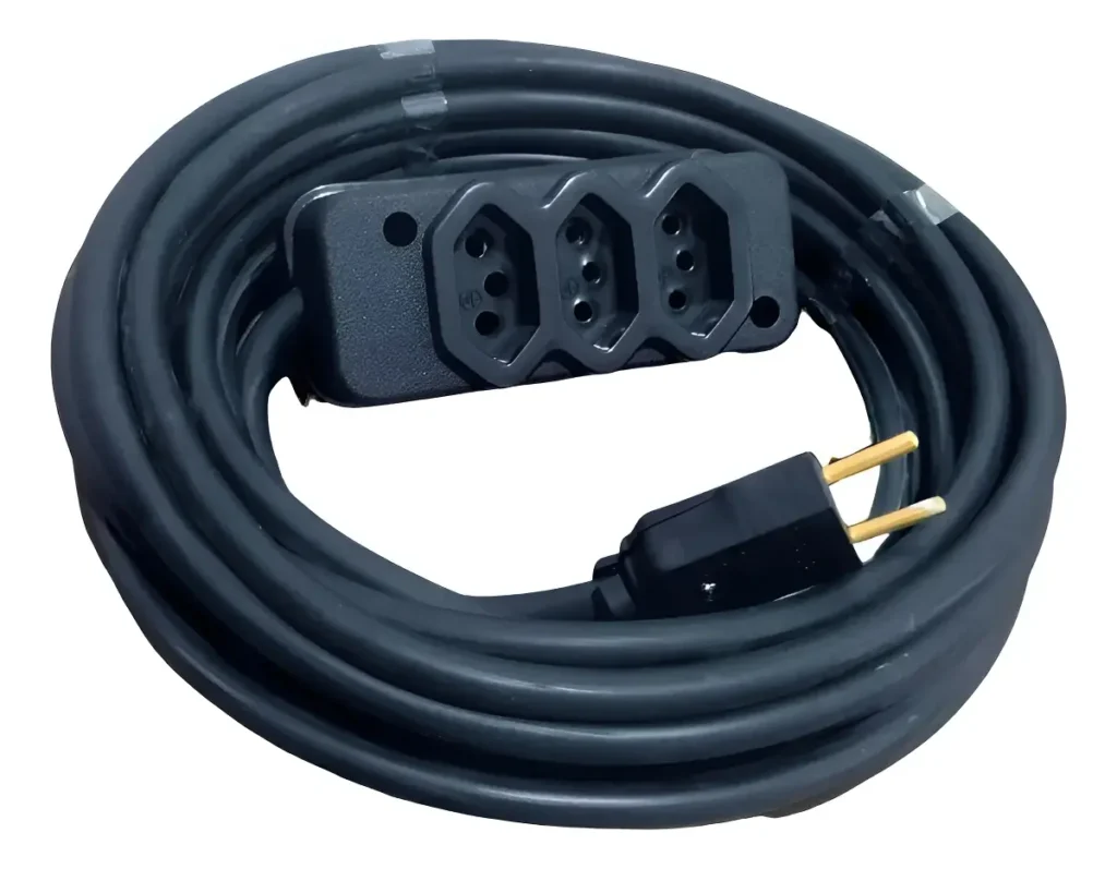 Extensão Elétrica 10 Mts Plug Pino Grosso 03 Tomadas 20a 10a