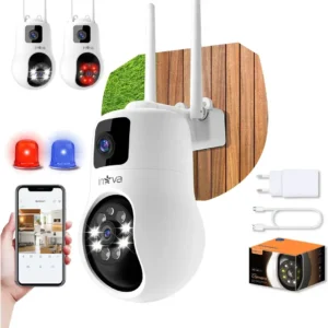 Câmera De Vigilância 2 Lentes Visão Noturna Wi-fi Inova