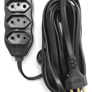 Extensão Elétrica Elite 10 Metros Bivolt 3 Tomadas Preta