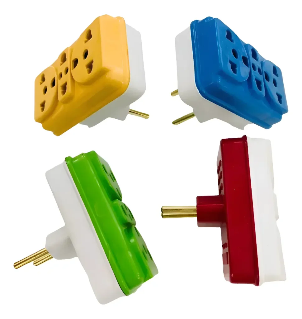 Kit 50 Adaptador Tomada T Benjamin Triplo