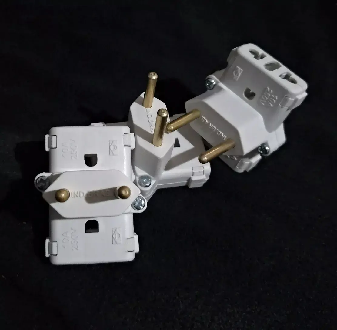Adaptador Benjamin T De Tomada Parafuso Kit 100 Plug Pino - Imagem 2